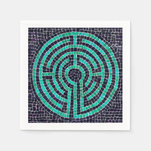LABYRINTH III StandaardCocktailPapier Servet - Wit