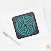 LABYRINTH III Stickers grand Carré - Noir (Enveloppe)