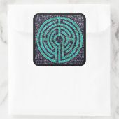 LABYRINTH III Stickers grand Carré - Noir (Sac)