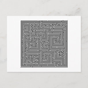 Labyrinth Irrgarten maze Briefkaart