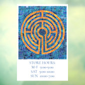 LABYRINTH IV 12x18 Venster Cling +Text Raamsticker (Vel 3)