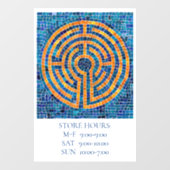 LABYRINTH IV 12x18 Venster Cling +Text Raamsticker (Vel)