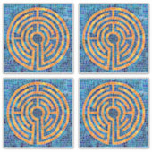 LABYRINTH IV 14" (4 klein) Vinyl Sticker (Voorkant)