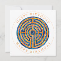 LABYRINTH IV Carré plat carte d'anniversaire