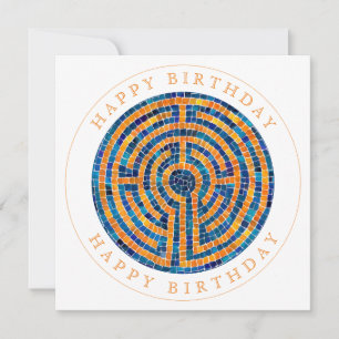 LABYRINTH IV Carré plat carte d'anniversaire