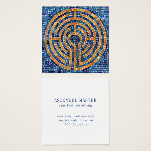 LABYRINTH IV Carte de visite Carré (Devant & derrière)