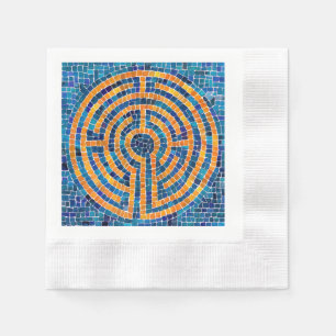 LABYRINTH IV Gecoineerde Cocktail Papier Servet -