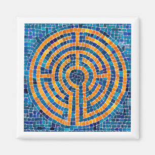 LABYRINTH IV Magnet Carré - Blanc