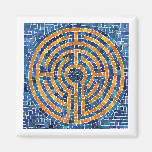 LABYRINTH IV Magnet Carré - Blanc (Devant)