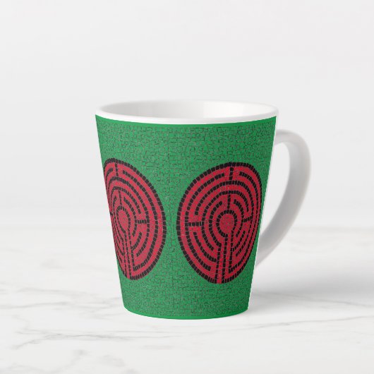 LABYRINTH IX Latte Mug (Angle droit)