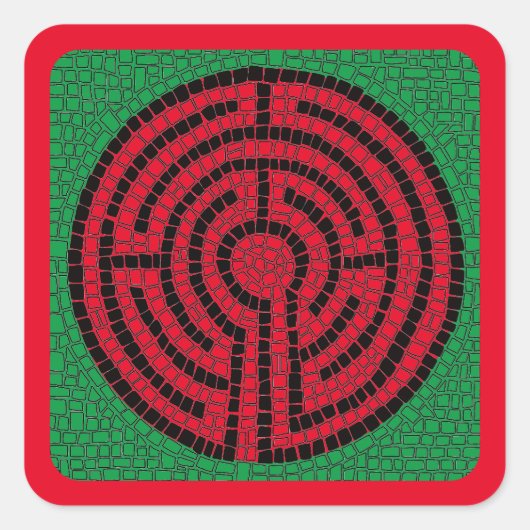LABYRINTH IX Stickers petits Carrés (Devant)