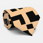 Labyrinth logrus monochromatische beige patroon stropdas (Opgerold)