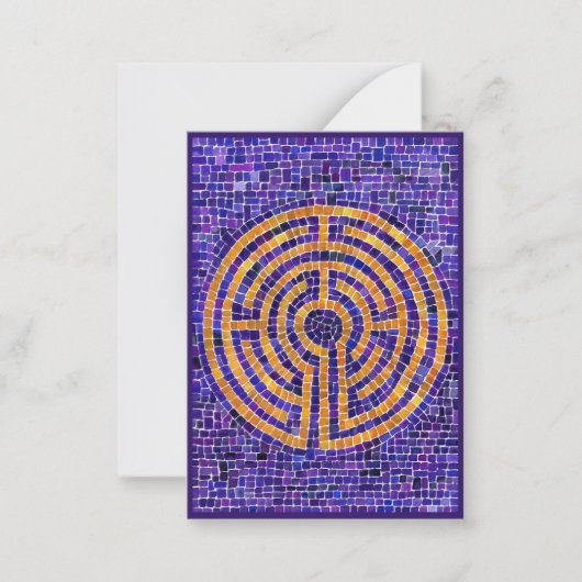 LABYRINTH MOSAIC 3.5x2.5 Carte à note plate (Devant)