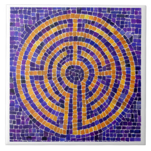 LABYRINTH MOSAIC 6x6 Carreaux en céramique - Blanc