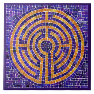 LABYRINTH MOSAIC 6x6 Carreaux en céramique - Viole
