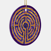 LABYRINTH MOSAIC Ceramic Circle Ornament (Rechts)