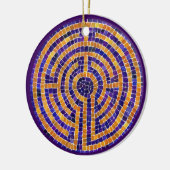 LABYRINTH MOSAIC Ceramic Circle Ornament (Links)