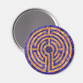 LABYRINTH MOSAIC Round Magnet Magneet (Voorkant / Achterkant)