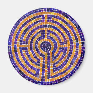 LABYRINTH MOSAIC Round Magnet Magneet