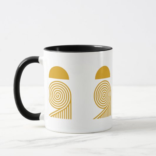 Labyrinth of Light – Sun and Golden Spiral Mug (Gauche)