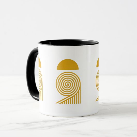 Labyrinth of Light – Sun and Golden Spiral Mug Mok (Voorkant links)