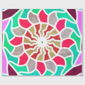 Labyrinth Sun Mandala Pattern Cadeaupapier (Vlak)