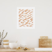 Labyrinth Terracotta Art Imprimer Poster (Cuisine)