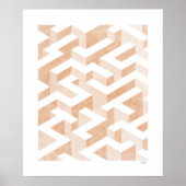 Labyrinth Terracotta Art Imprimer Poster (Devant)