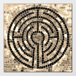 LABYRINTH V 12x12 venstervastklampen Raamsticker