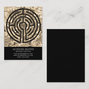 LABYRINTH V 3.5x2.5 Visitekaartje - Zwart Notitiekaartje