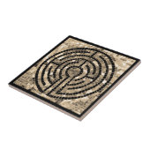 LABYRINTH V 4.25x4.25 Keramische Tegel - Zwart Tegeltje (Zijkant)