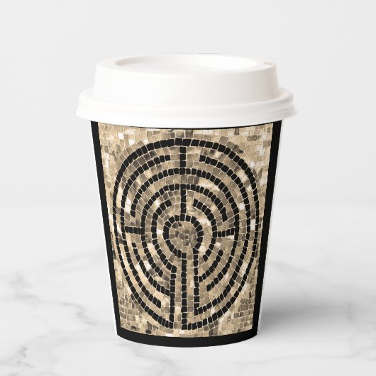LABYRINTH V Gobelets en papier - Noir (Recto)