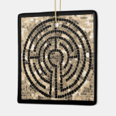 LABYRINTH V Keramisch Vierkant Ornament (Links)