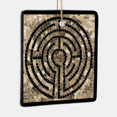 LABYRINTH V Ornement Carré en céramique (Droite)