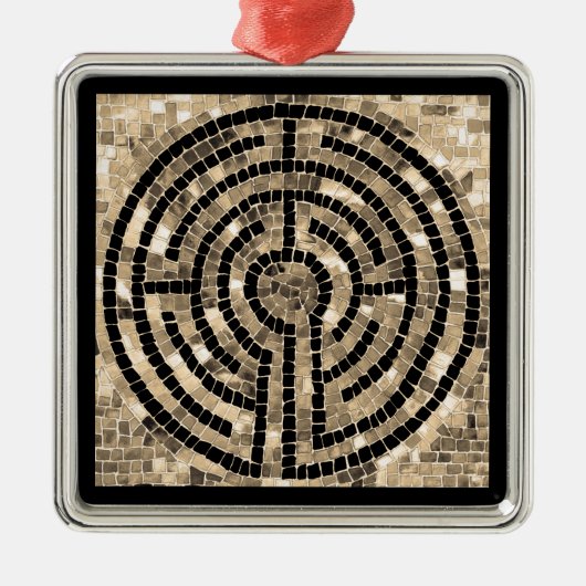 LABYRINTH V Premium Square Ornament (Voorkant)