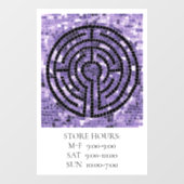 LABYRINTH VI 12x18 Venster Cling +Text Raamsticker (Vel)