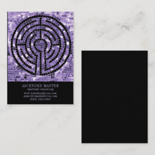 LABYRINTH VI 3.5x2.5 Visitekaartje - Zwart Notitiekaartje