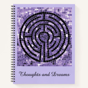 LABYRINTH VI 8,5x11 Carnet + Améthyste texte