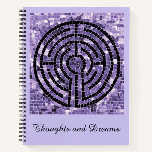 LABYRINTH VI 8,5x11 Carnet + Améthyste texte (Devant)