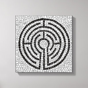 LABYRINTH VII 12x12 Ingewikkeld Canvas (.75" Diep) Afdruk
