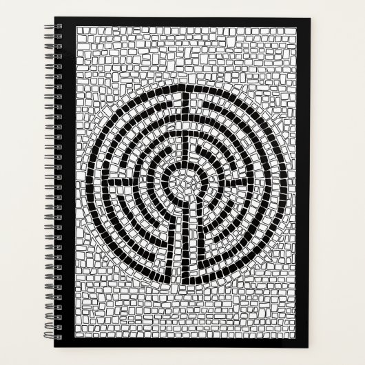 LABYRINTH VII 8.5x11 Planner / Zwart (Voorkant)