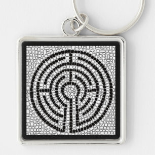 LABYRINTH VII Premium Square Sleutelhanger