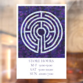 LABYRINTH VIII 12x18 Venster Cling +Text Raamsticker (Vel 2)