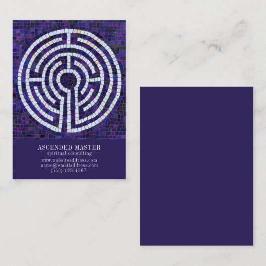 LABYRINTH VIII 3.5x2.5 Carte de visite - Violet (Devant / Derrière)