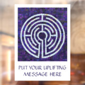 LABYRINTH VIII 8x11 Venster Cling +Text Raamsticker (Vel 2)