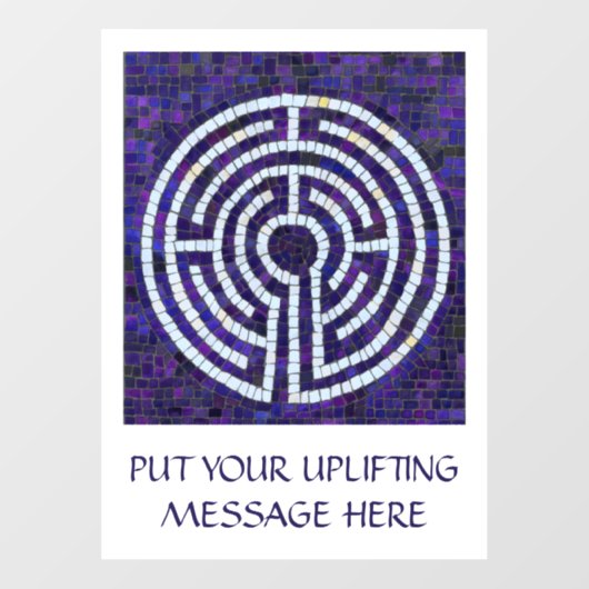 LABYRINTH VIII 8x11 Venster Cling +Text Raamsticker (Vel)