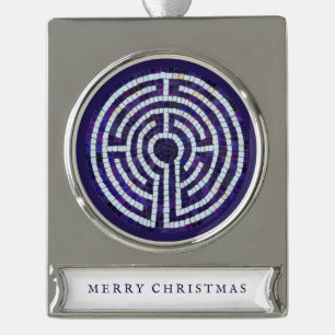 LABYRINTH VIII Banner Ornament Verzilverd Banner Ornament