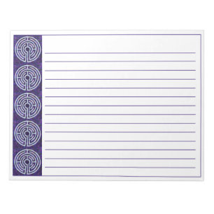 LABYRINTH VIII Bloc-notes de 11 po x 8,5 po + lign