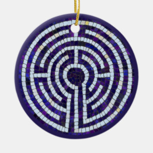 LABYRINTH VIII Cercle en céramique Ornement