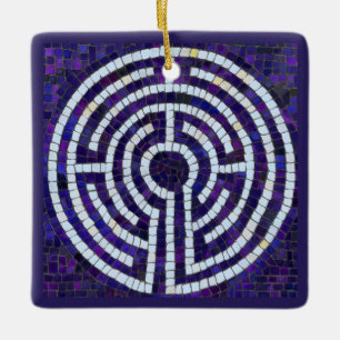 LABYRINTH VIII Keramisch Vierkant Ornament
